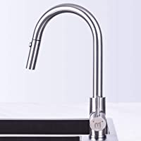 Grifo de Cocina- MEHOOM Grifo con Ducha Extraible 2 Modos de Flujo de Agua Giratorio de 360° para el Fregadero de Cocina…